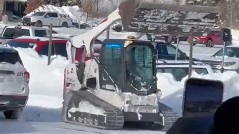 Man arrested after ramming Bobcat into police SUV at Home 